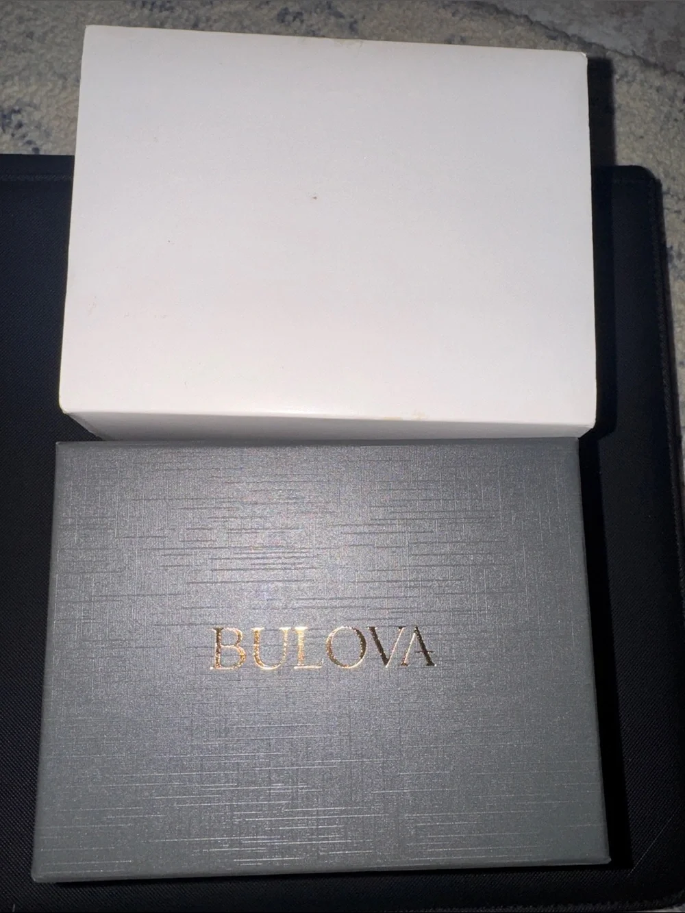 Bulova Silver Tone Men’s Watch and Matching Bracelet Set